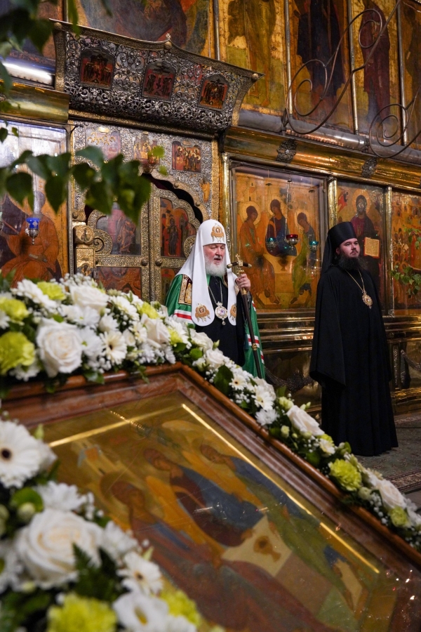 Слово Святейшего Патриарха Кирилла в канун праздника Святой Троицы в Троице-Сергиевой лавре
