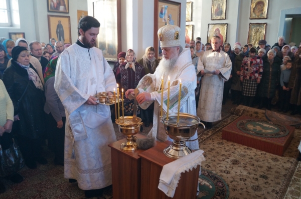 В праздник Крещения Господня епископ Василий совершил Божественную литургию и чин Великого водоосвящения 