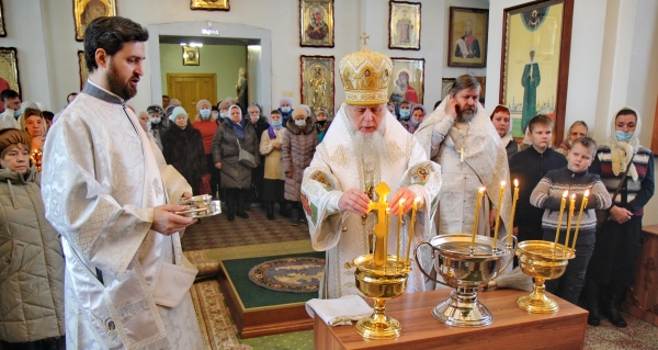 В праздник Крещения Господня епископ Василий совершил Божественную литургию и чин Великого водоосвящения