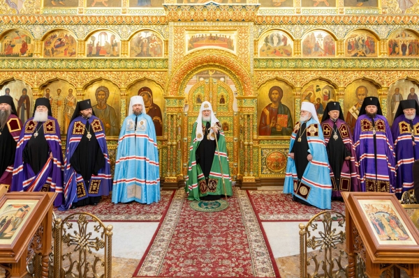 Патриаршая проповедь в Неделю 37-ю по Пятидесятнице после Литургии в Троицком храме подмосковного Реутова