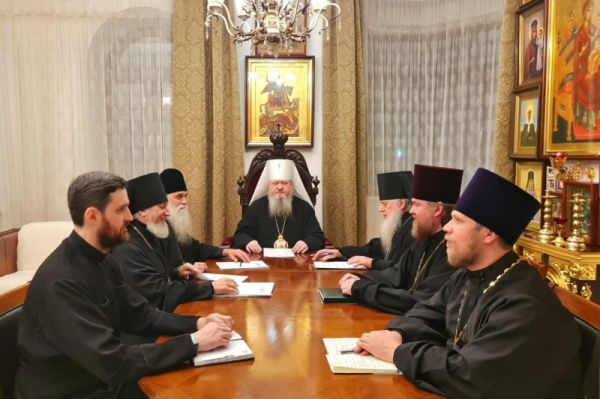 Епископ Василий принял участие в заседании Архиерейского совета Архангельской митрополии