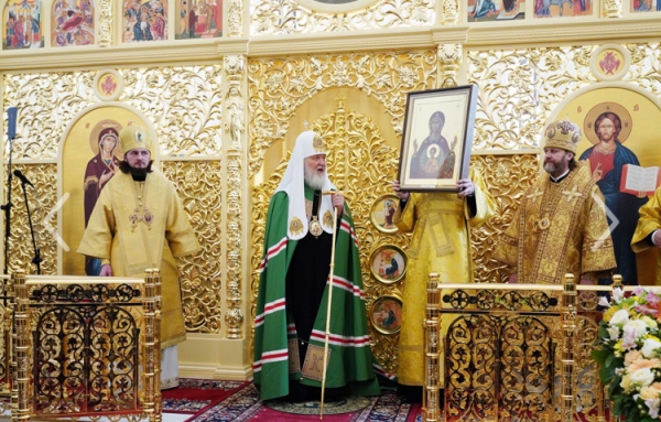 Патриаршая проповедь после Литургии в храме равноапостольного великого князя Владимира в Крылатском г. Москвы