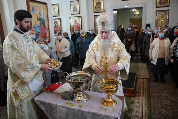 В праздник Крещения Господня епископ Василий совершил Божественную литургию и чин Великого водоосвящения