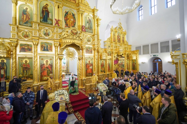 Патриаршая проповедь в Неделю 29-ю по Пятидесятнице после Литургии в кафедральном соборе великомученика Георгия Победоносца в г. Одинцово Московской области