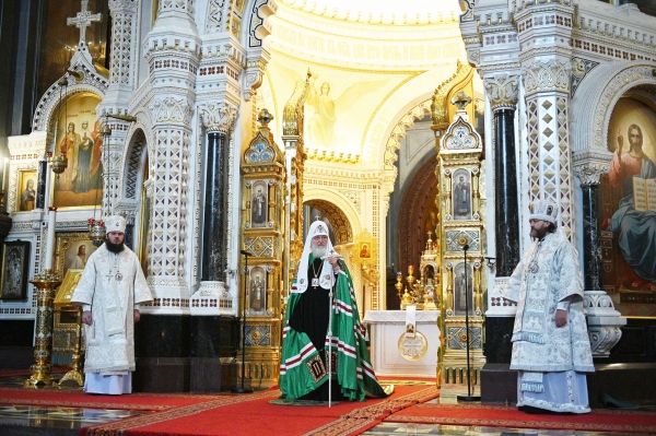 Патриаршая проповедь в Неделю 9-ю по Пятидесятнице после Литургии в Храме Христа Спасителя