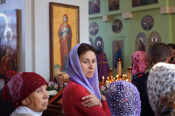 В Свято-Лонгиновом храме  отметили  праздник Воздвижения Креста Господня.