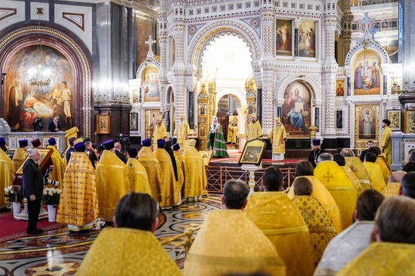 Патриаршая проповедь в Неделю 23-ю по Пятидесятнице после Литургии в Храме Христа Спасителя