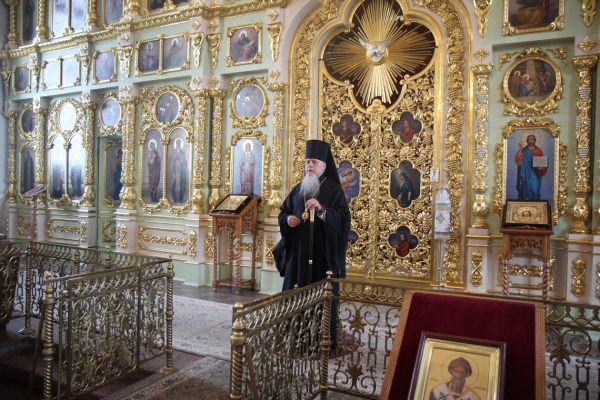 Накануне явления иконы Пресвятой Богородицы во граде Казани епископ Василий совершил Всенощное бдение в Коряжме