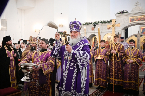 Патриаршая проповедь в Неделю 5-ю Великого поста после Литургии в храме Покрова Пресвятой Богородицы на Люберецких полях г. Москвы