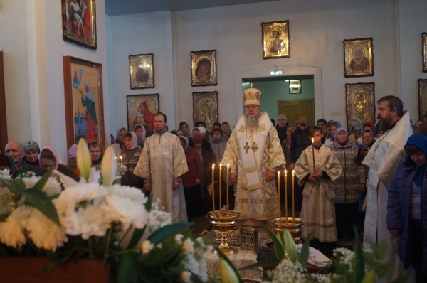 Епископ Василий в праздник Крещения Господня совершил Божественную литургию и чин Великого водоосвящения в Коряжме