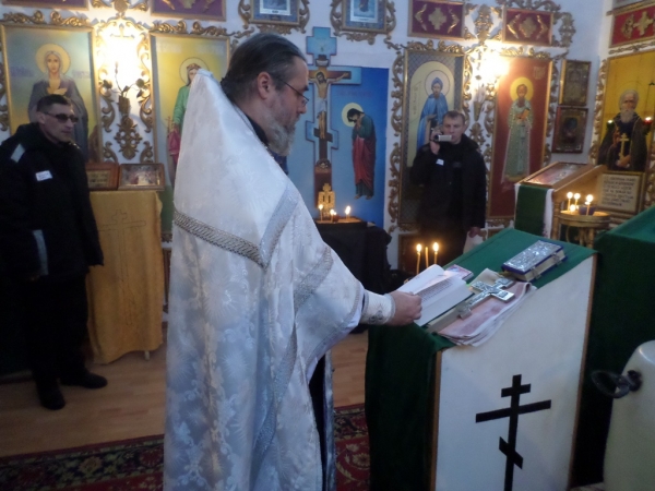 В ИК №4 г. Котласа встретили праздник Крещения Господня