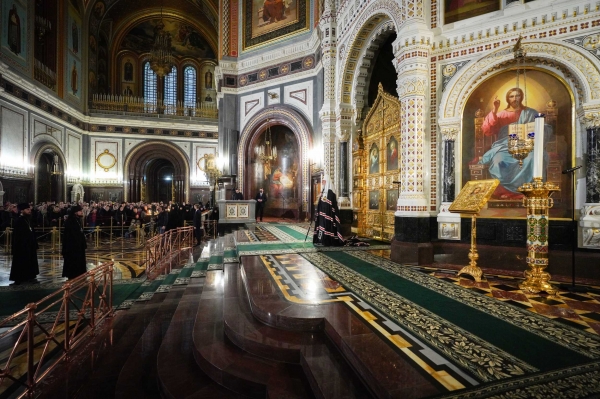 Патриаршая проповедь в понедельник первой седмицы Великого поста после великого повечерия в Храме Христа Спасителя