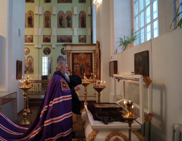 Епископ Котласский и Вельский Василий совершит Чин Прощения в храме прп. Лонгина Коряжемского  г. Коряжма