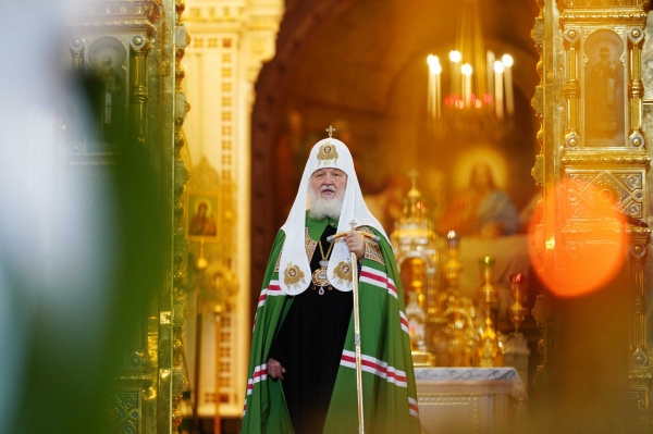 Слово Святейшего Патриарха Кирилла в праздник Успения Божией Матери после Литургии в Храме Христа Спасителя