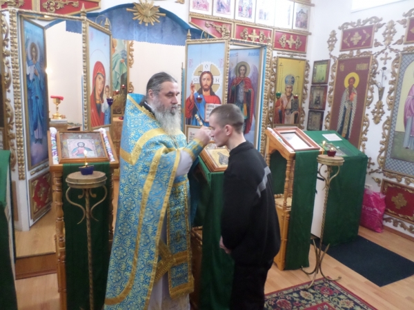 Храм прав. Симеона Богоприимца на территории ИК № 4 г. Котласа отметил Престольный праздник