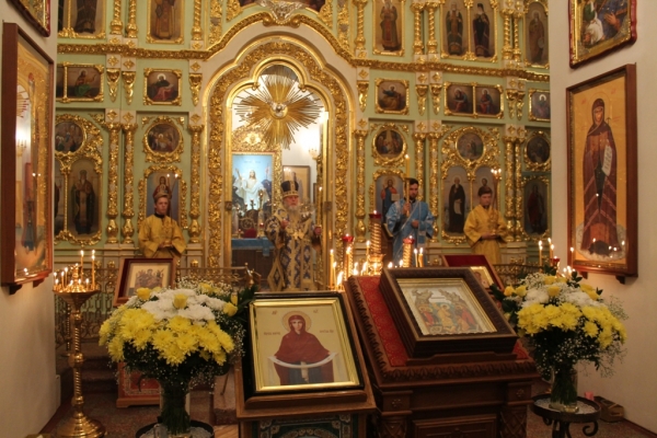 Накануне Покрова Пресвятой Богородицы епископ Василий совершил Всенощное бдение